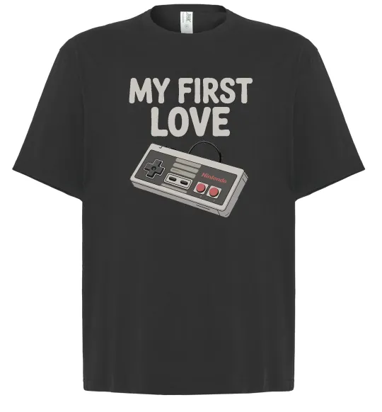 Футболка Оверсайз Gamepad first love Чорний фото