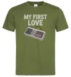 Мужская футболка Gamepad first love Оливковый фото