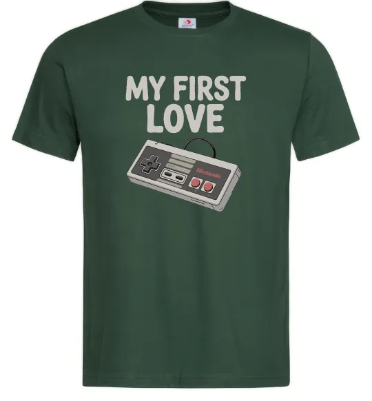 Мужская футболка Gamepad first love Темно-зеленый фото