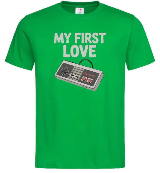Мужская футболка Gamepad first love Зеленый фото