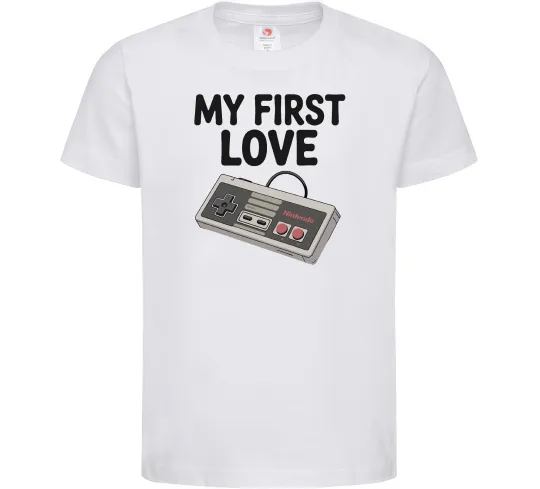Дитяча футболка Gamepad first love Білий фото