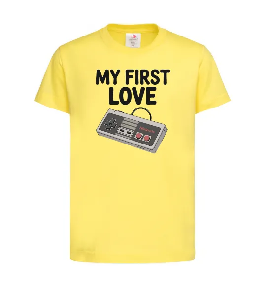 Дитяча футболка Gamepad first love Лимонний фото