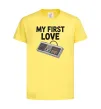 Дитяча футболка Gamepad first love Лимонний фото