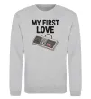 Свитшот Gamepad first love Серый меланж фото