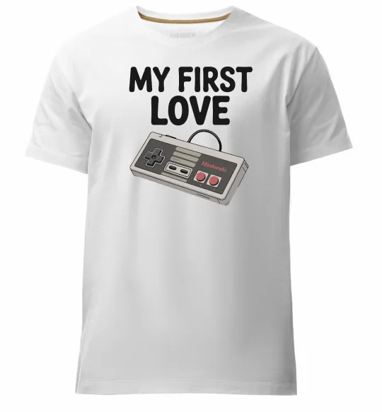 Чоловіча преміум футболка Gamepad first love Білий фото