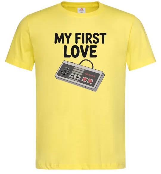 Мужская футболка Gamepad first love Лимонный фото