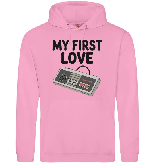 Мужская толстовка (худи) Gamepad first love Розовый фото