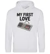 Женская толстовка (худи) Gamepad first love Серый меланж фото