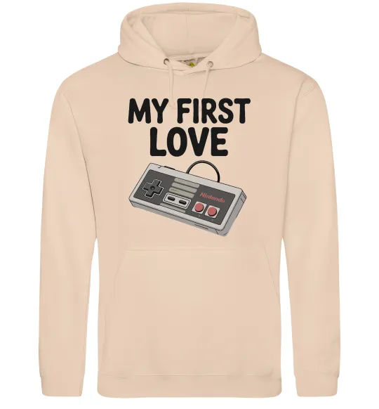 Женская толстовка (худи) Gamepad first love Песочный фото