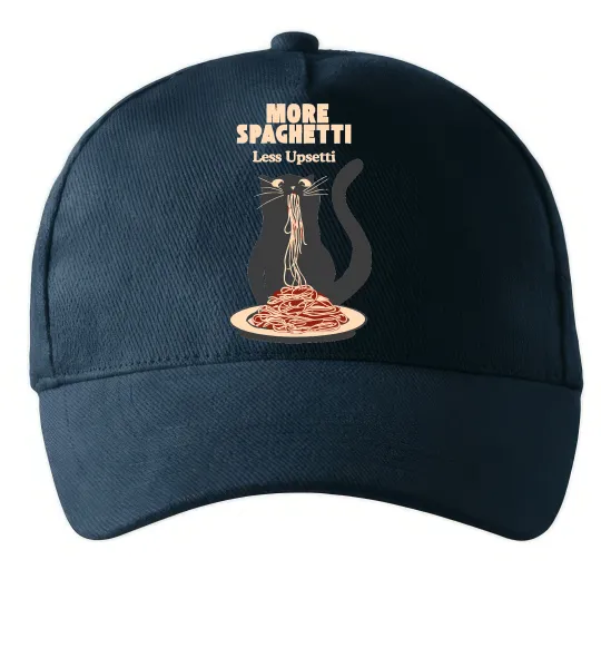 Кепка More spaghetti less upsetti Темно-синий фото