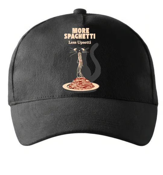Кепка More spaghetti less upsetti Черный фото