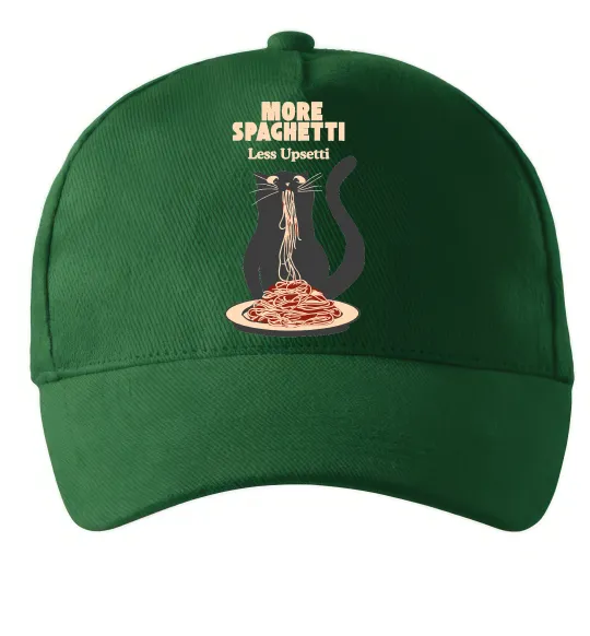 Кепка More spaghetti less upsetti Темно-зеленый фото