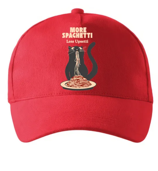 Кепка More spaghetti less upsetti Красный фото