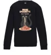 Детский Свитшот More spaghetti less upsetti Черный фото