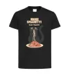 Детская футболка More spaghetti less upsetti Черный Детская футболка More spaghetti less upsetti Черный фото