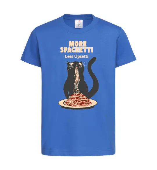 Детская футболка More spaghetti less upsetti Ярко-синий фото