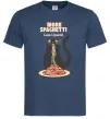 Мужская футболка More spaghetti less upsetti Темно-синий фото