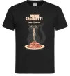 Мужская футболка More spaghetti less upsetti Черный фото