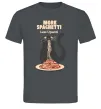Мужская футболка More spaghetti less upsetti Графит фото