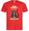 Мужская футболка More spaghetti less upsetti Красный фото