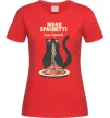 Жіноча футболка More spaghetti less upsetti Червоний фото