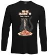 Лонгслів More spaghetti less upsetti Чорний фото