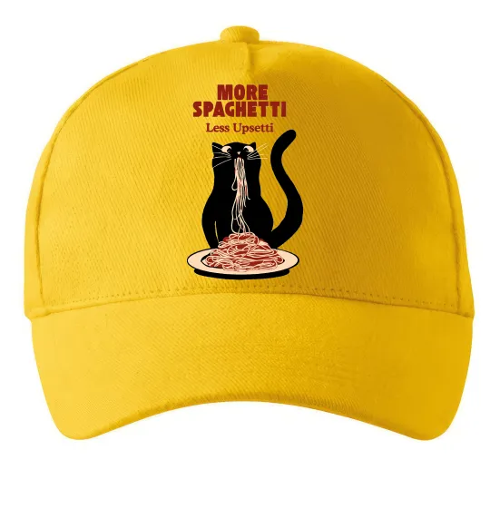 Кепка More spaghetti less upsetti Солнечно желтый фото
