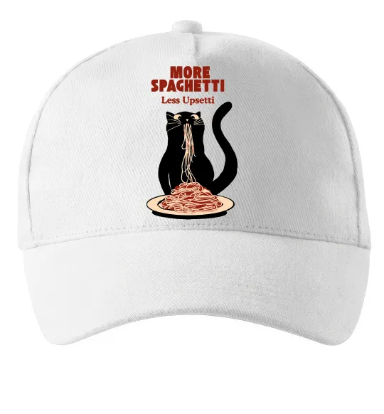 Кепка More spaghetti less upsetti Белый фото