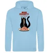 Мужская толстовка (худи) More spaghetti less upsetti Голубой фото