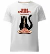 Мужская премиум футболка More spaghetti less upsetti Белый фото
