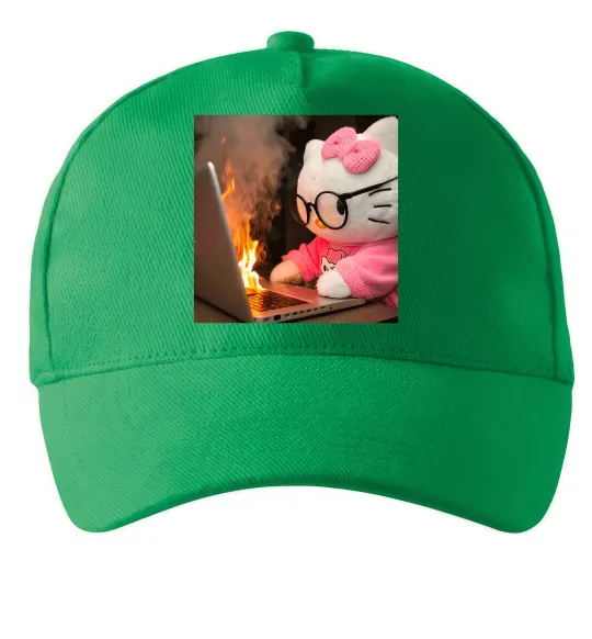 Кепка Kitty working Зеленый фото