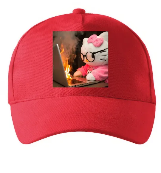 Кепка Kitty working Красный фото