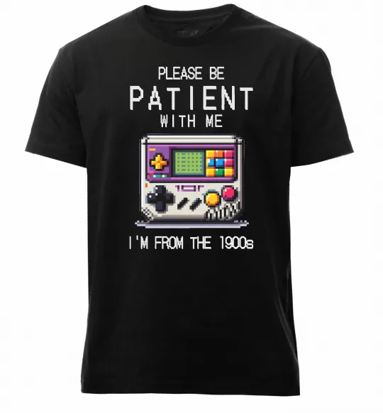 Мужская премиум футболка Be patient I`m from 1900s Черный фото