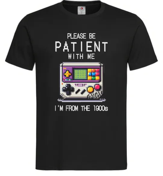 Мужская футболка Be patient I`m from 1900s Черный фото