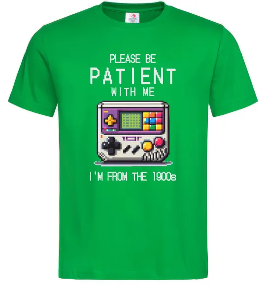 Мужская футболка Be patient I`m from 1900s Зеленый фото