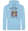 Чоловіча толстовка (худі) Be patient I`m from 1900s Блакитний фото