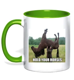 Чашка с цветной ручкой