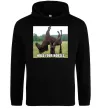 Мужская толстовка (худи) Притримай коней Черный фото