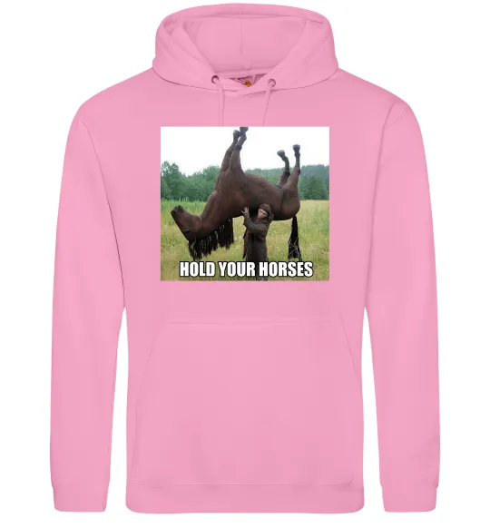 Женская толстовка (худи) Притримай коней Розовый фото