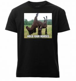 Чоловіча преміум футболка Притримай коней