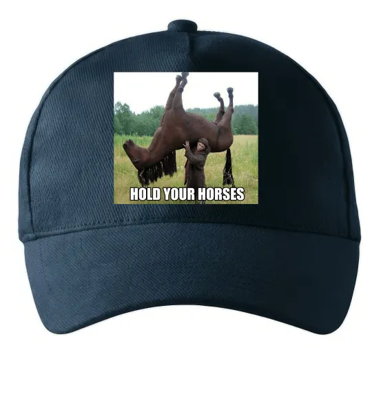 Кепка Притримай коней Темно-синий фото