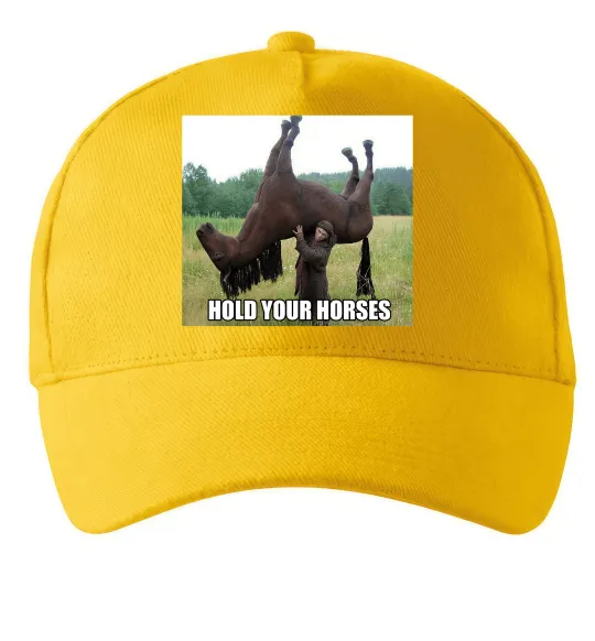 Кепка Притримай коней Солнечно желтый фото