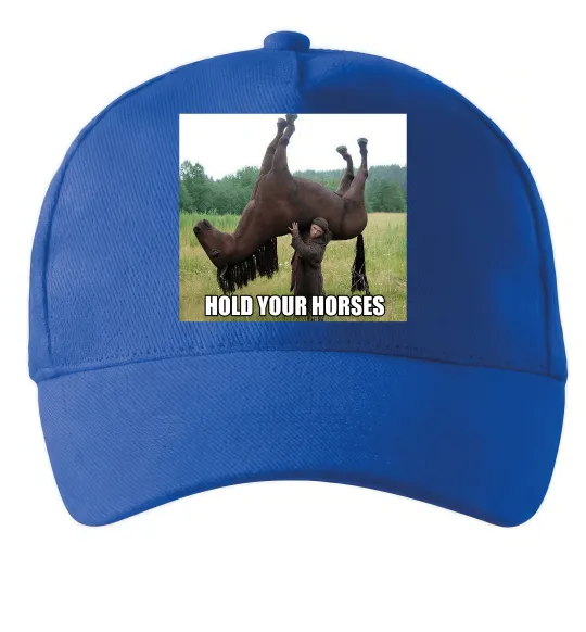 Кепка Притримай коней Ярко-синий фото