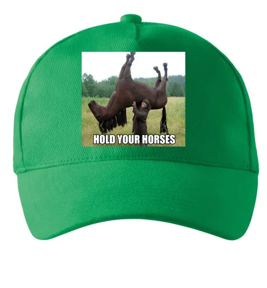 Кепка Притримай коней Зеленый фото