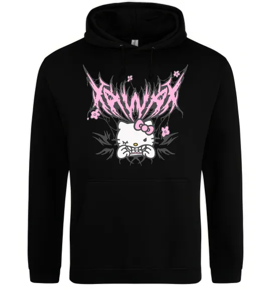 Женская толстовка (худи) Y2K Kitty Черный фото