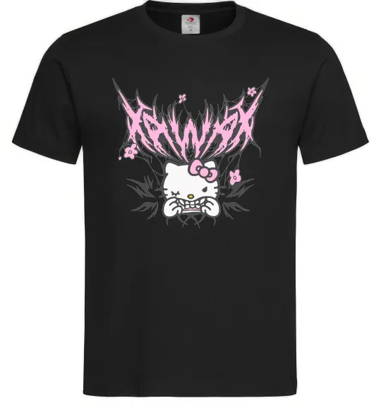 Чоловіча футболка Y2K Kitty Чорний фото