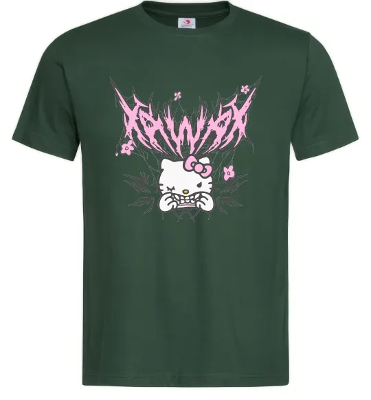 Чоловіча футболка Y2K Kitty Темно-зелений фото