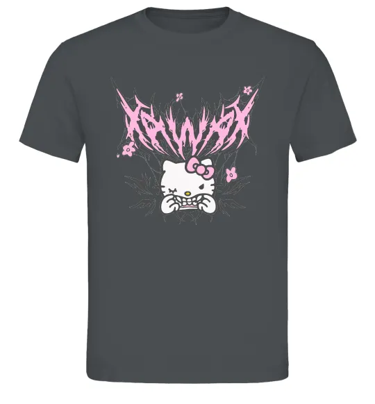 Чоловіча футболка Y2K Kitty Графіт фото