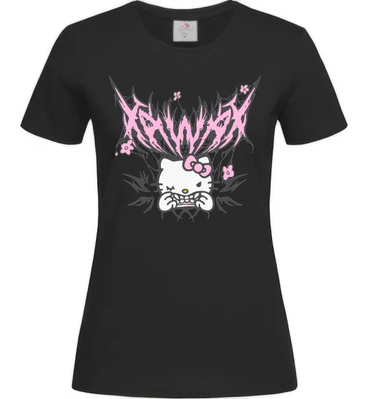 Женская футболка Y2K Kitty Черный фото