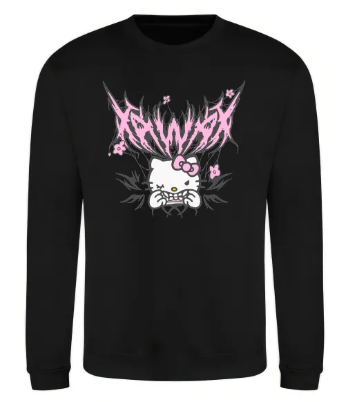 Свитшот Y2K Kitty Черный фото